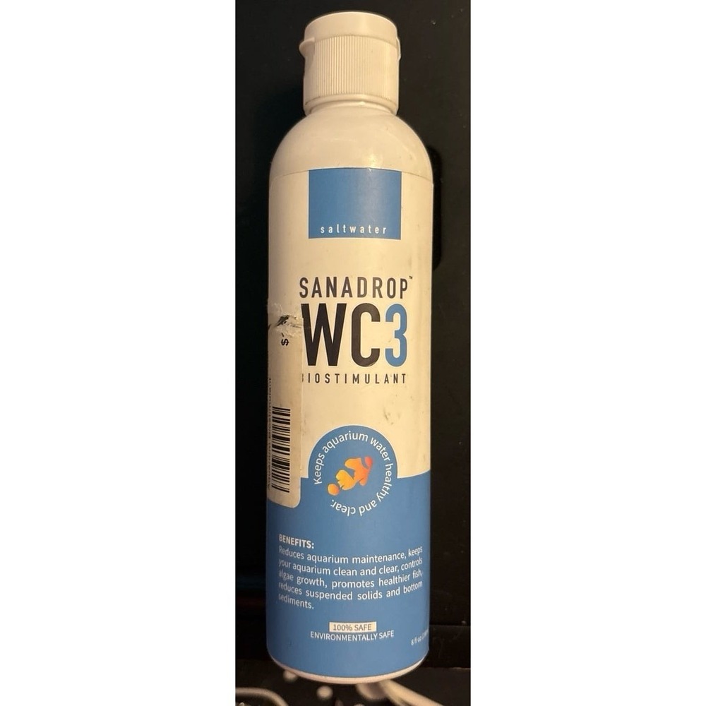 NEW Sanadrop WC3 Saltwater Aquarium Biostimulant for Clear Clean Tank Water